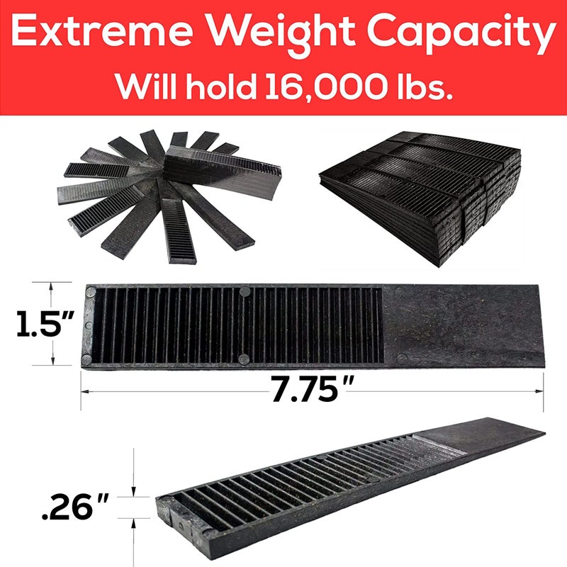 PHYXOLOGY SUPPLY Pro-Grade Composite Shims for Heavy Duty Leveling. 24 pk 7.75 Inch, Never Rot, Easy Snap, Level Wedges. Water, Weather Resistant for Toilets, Doors, Windows, Sheds. Support Appliances and Furniture - Image 3